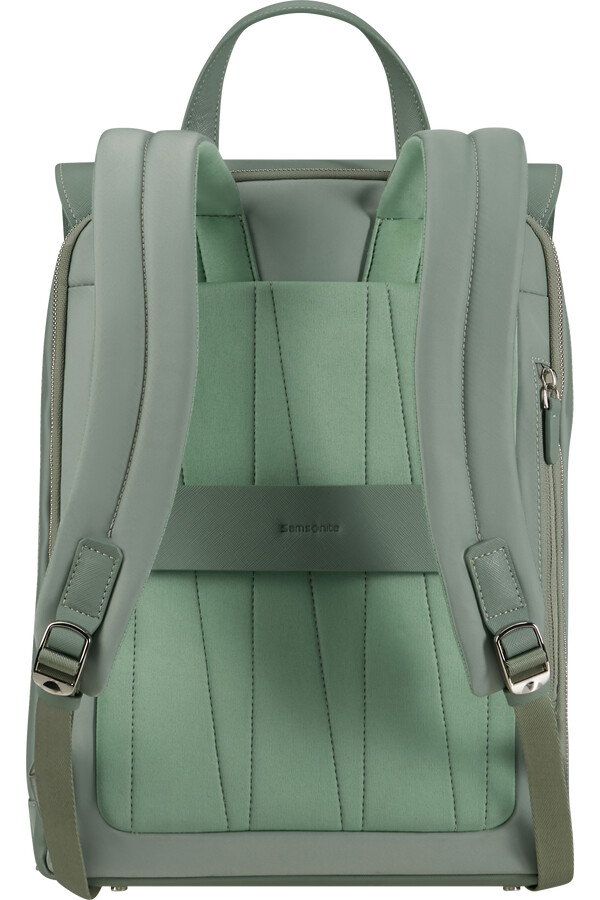 zalia 3.0 フラップ付きバックパック 14.1インチ ミネラルグリーン